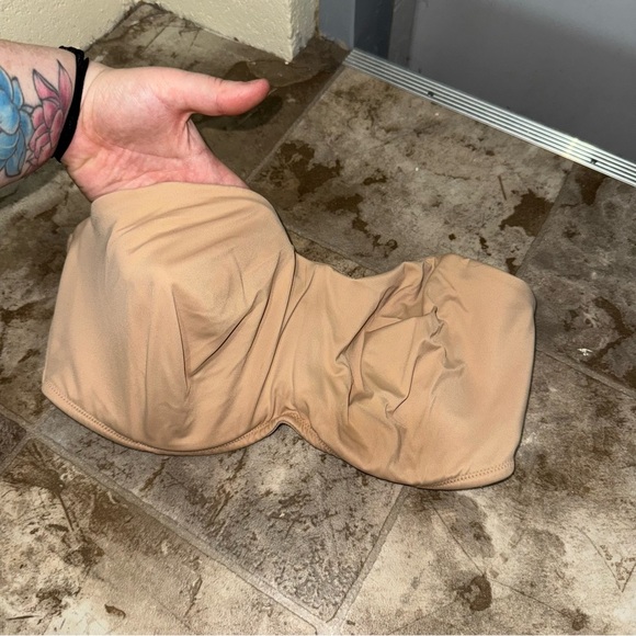 Women’s Delimira Brand Nude Strapless Soft Comfy Bandeau Bra size 34E - Picture 4 of 14